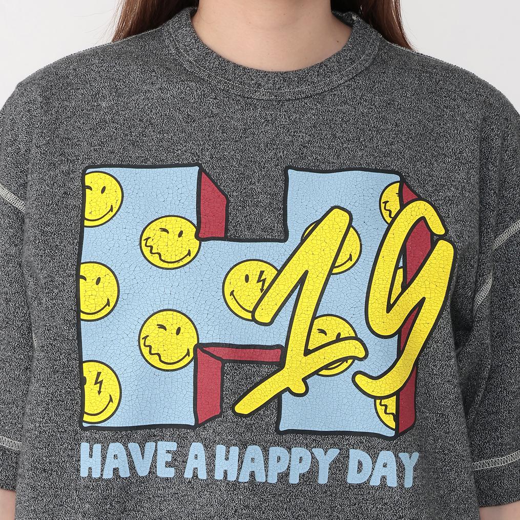  Healthknit HEALTH KNIT W's Crew S/S Smiley Print Tee画像4