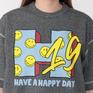  Healthknit HEALTH KNIT W's Crew S/S Smiley Print Tee画像4