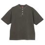  Healthknit HEALTH KNIT W's Henleyneck S/S Sulfur dye画像6