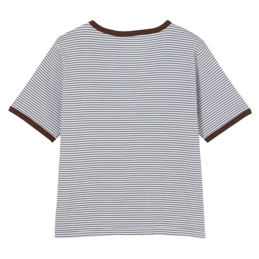  Healthknit HEALTH KNIT W's Tubular Rib S/S Border Tee画像3
