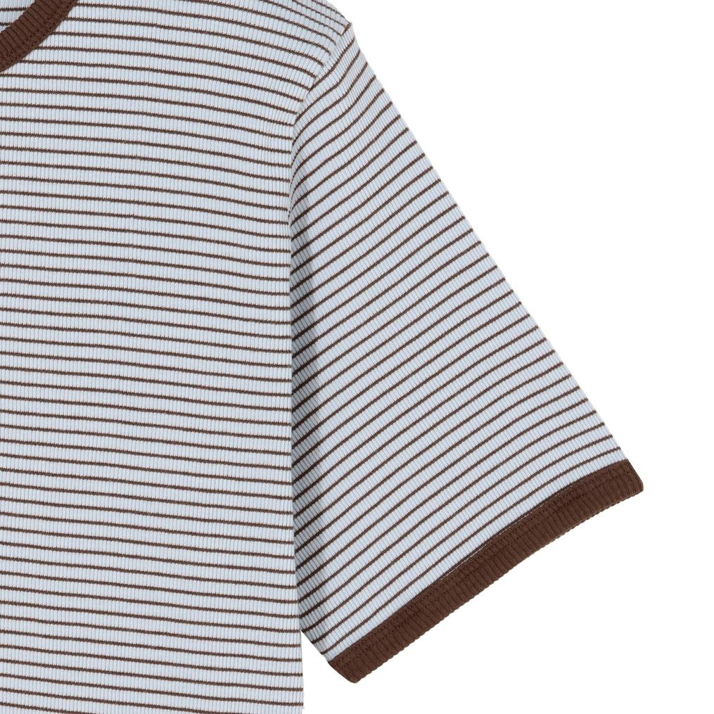  Healthknit HEALTH KNIT W's Tubular Rib S/S Border Tee画像4