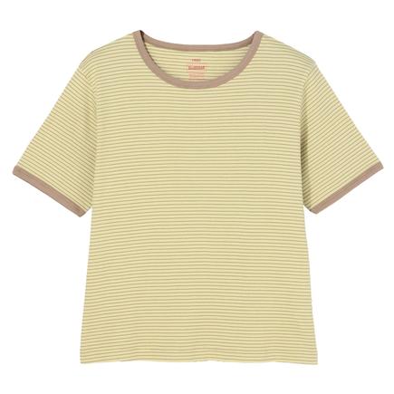 Healthknit チューブラーリブ S/S ボーダーTシャツ