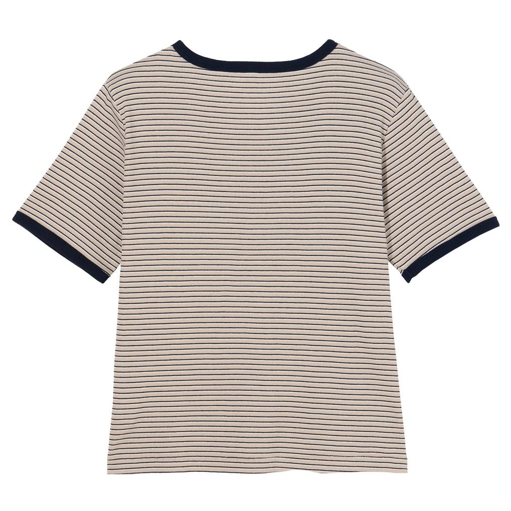  Healthknit HEALTH KNIT W's Tubular Rib S/S Border Tee画像3