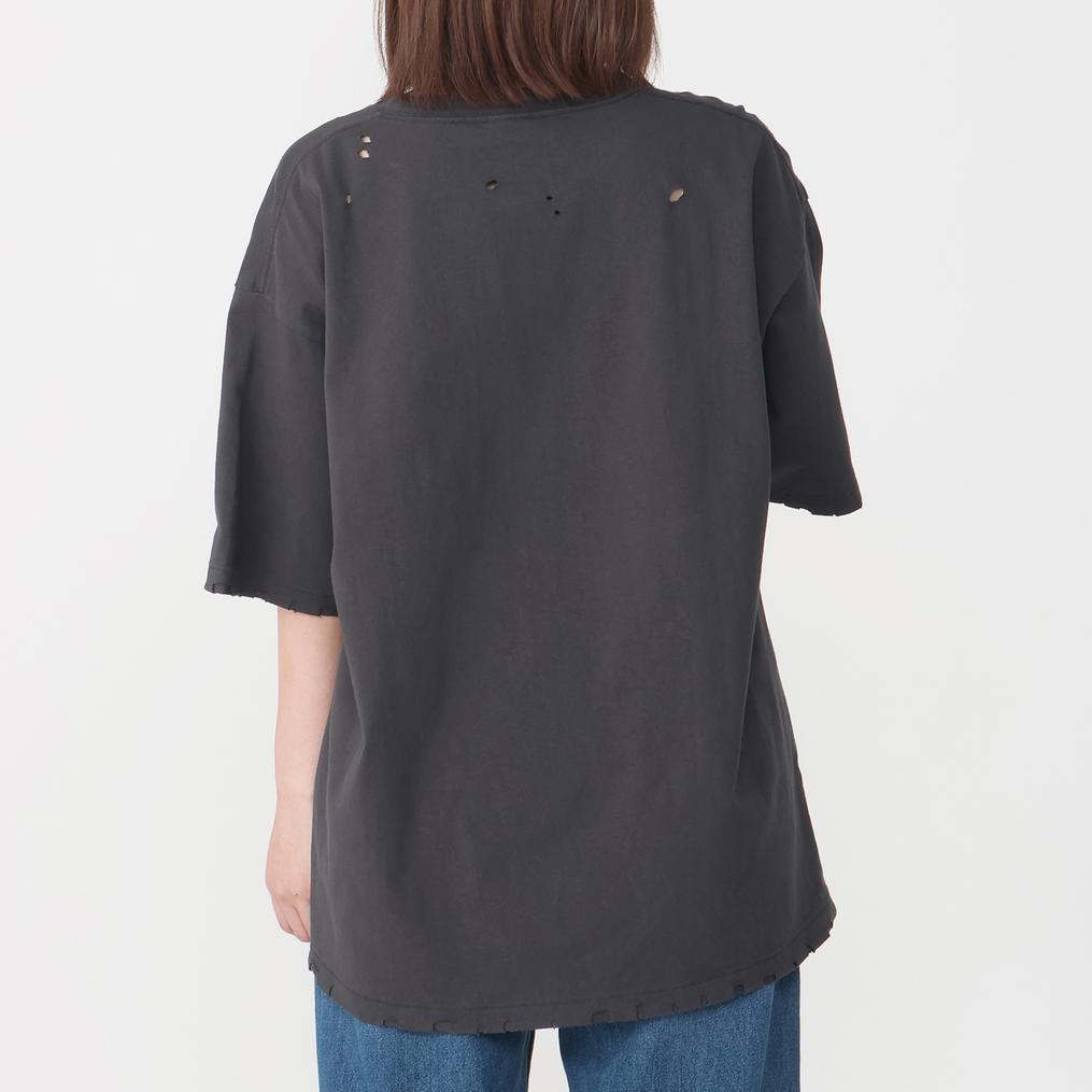 モデル：161cm / 着用サイズ：M カレッジエイトパシフィック Collageate Pacific W's Damege S/S T Shirt OSHMAN'S SMU画像3
