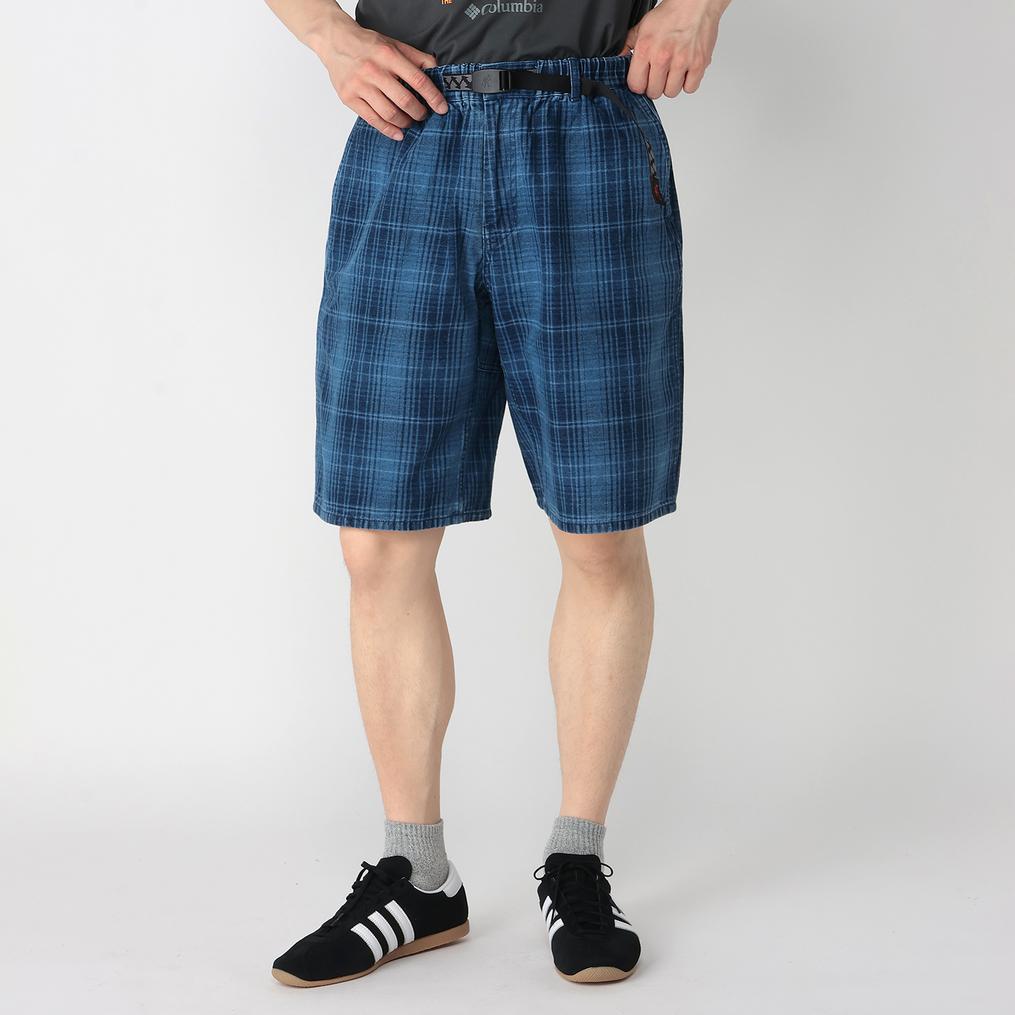 モデル：179㎝ / 着用サイズ：M Gramicci Gramicci Lagoon Short Denim Plaid画像1
