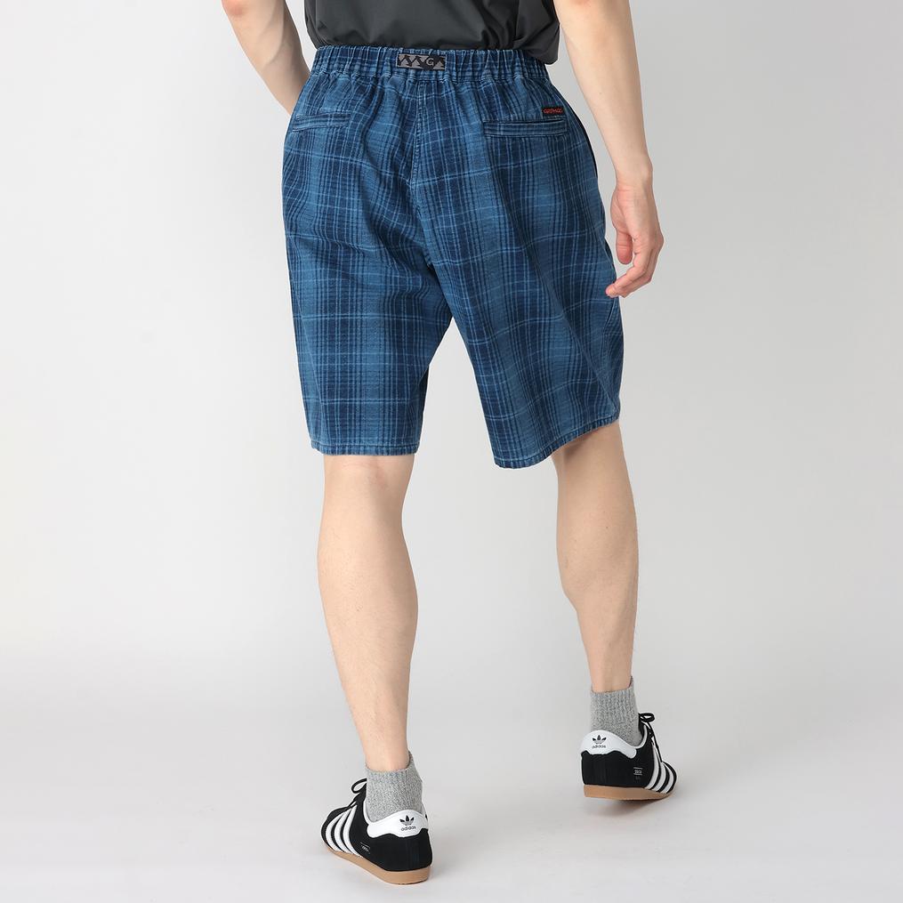モデル：179㎝ / 着用サイズ：M Gramicci Gramicci Lagoon Short Denim Plaid画像3