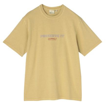 Gramicci フットプリント Tシャツピグメントダイ