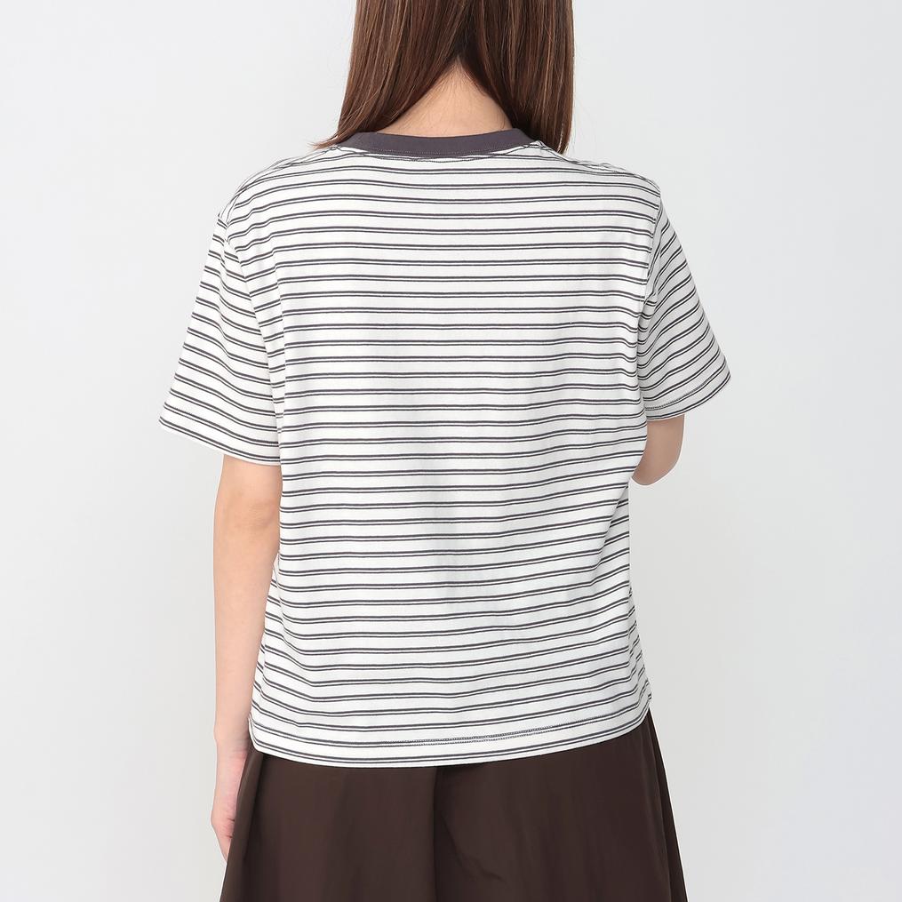 モデル：161㎝ / 着用サイズ：S DANTON DANTON W's Short T-Shirt画像3