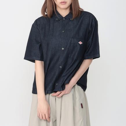 DANTON ウィメンズボタンダウンショート S/S シャツ