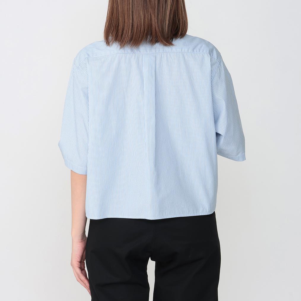 モデル：161㎝ / 着用サイズ：14 Gymphlex GYMPHLEX W's Short B.D. S/S Shirt画像3