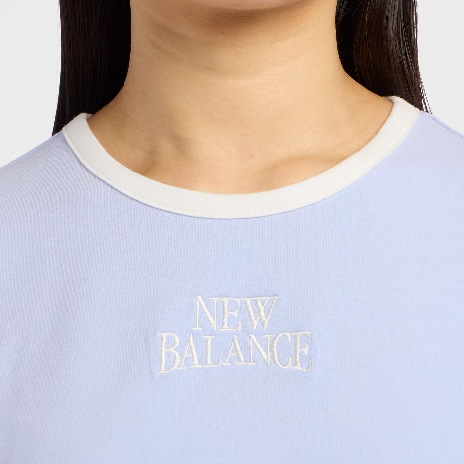 Jページ New Balance】 ニューバランス W リニアヘリテージリンガーT ショート