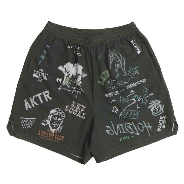 AKTR MEMORIAL 5.5-INCH SHRT WD PNTS BLACK