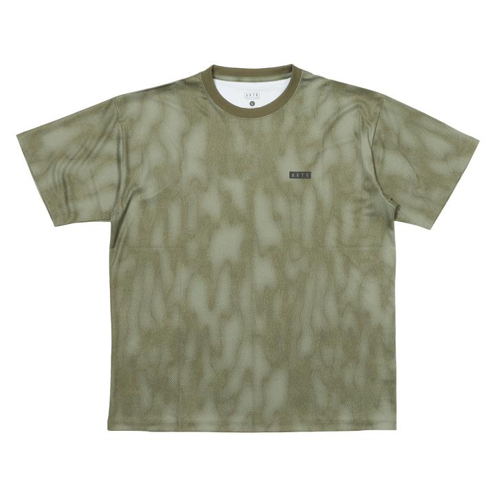 AKTR MELT CAMO LOOSE FIT SPORTS TEE GREEN