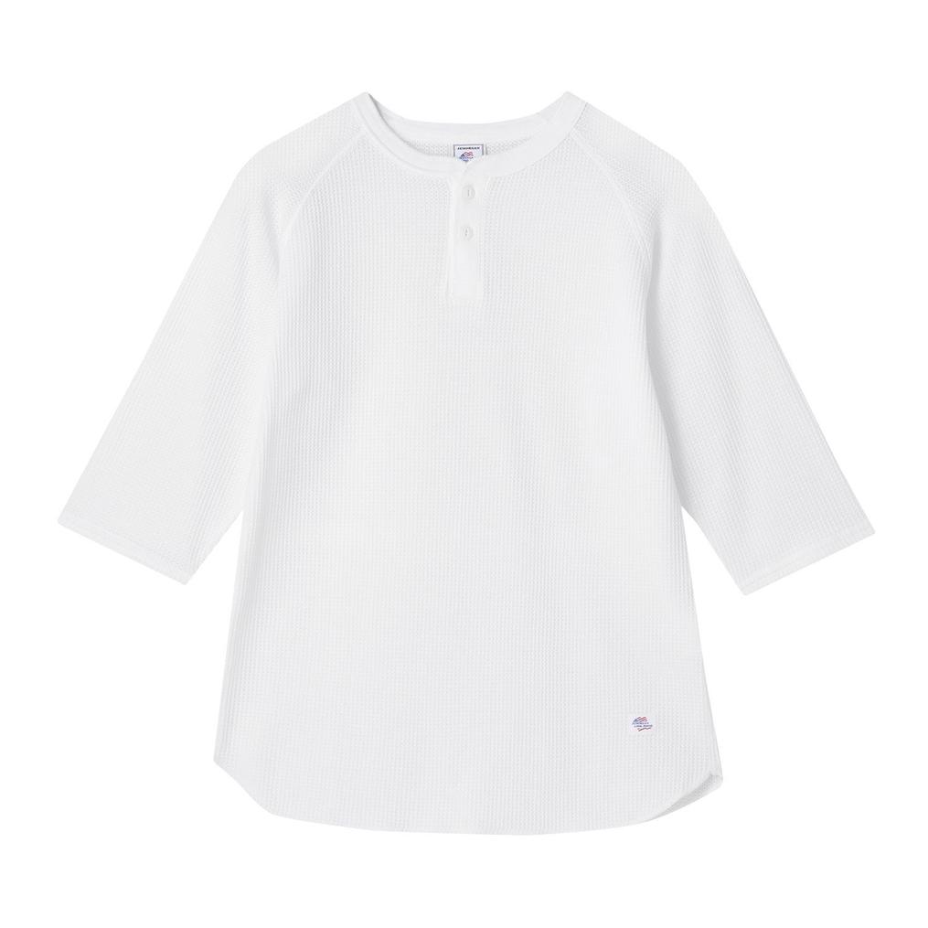  JEMORGAN JEMORGAN CVC Waffle Raglan 3/4 Henly Neck Tee画像1