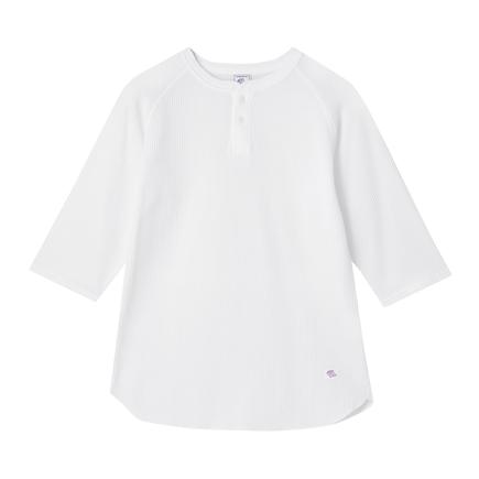 JEMORGAN CVC ワッフルラグランヘンリーネックTシャツ
