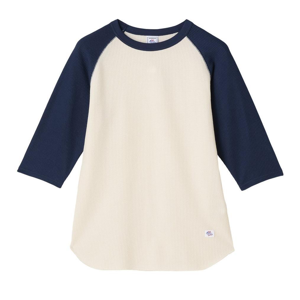  JEMORGAN JEMORGAN CVC Waffle Raglan 3/4 Crew Neck Tee画像1