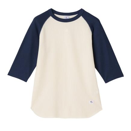 JEMORGAN CVC ワッフルラグランクルーネックTシャツ