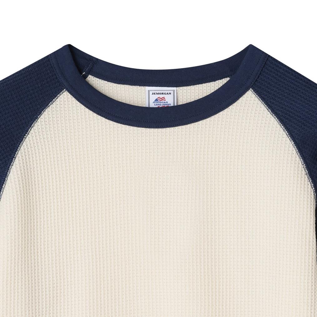  JEMORGAN JEMORGAN CVC Waffle Raglan 3/4 Crew Neck Tee画像2