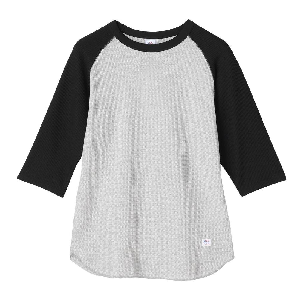  JEMORGAN JEMORGAN CVC Waffle Raglan 3/4 Crew Neck Tee画像1