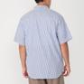 モデル：178㎝ / 着用サイズ：Ｌ JEMORGAN J.E.MORGAN Sucker Stripe Reguler Collar S/S Shirt OSHMAN'S SMU画像3