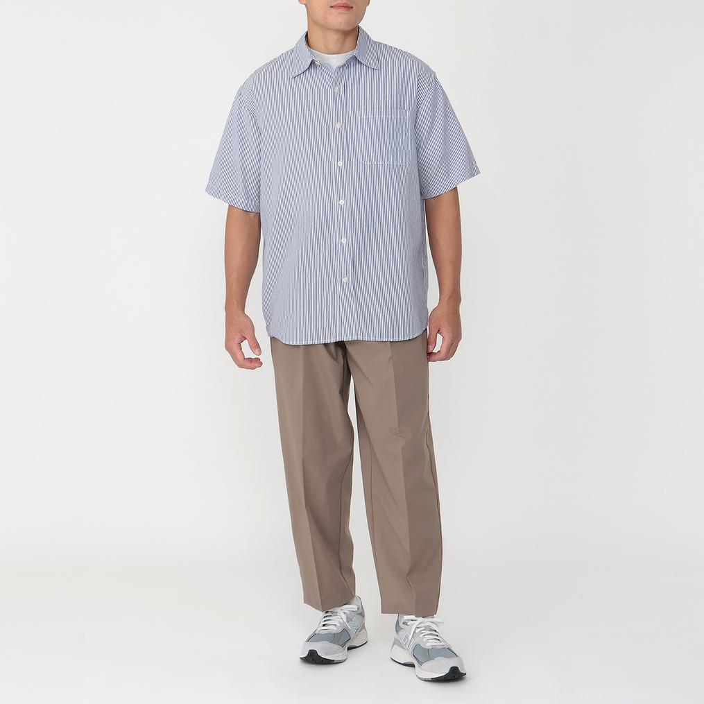  JEMORGAN J.E.MORGAN Sucker Stripe Reguler Collar S/S Shirt OSHMAN'S SMU画像2