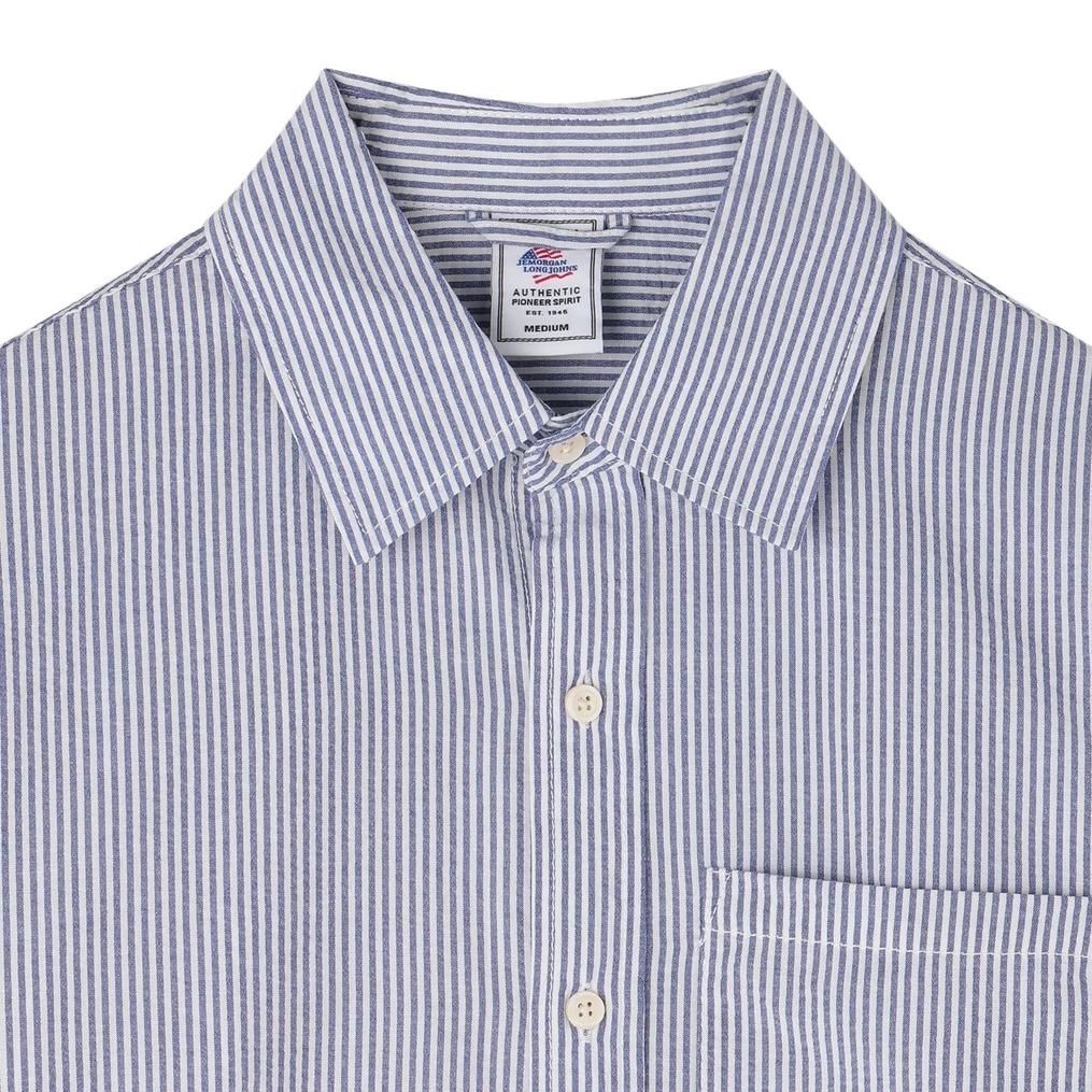  JEMORGAN J.E.MORGAN Sucker Stripe Reguler Collar S/S Shirt OSHMAN'S SMU画像7