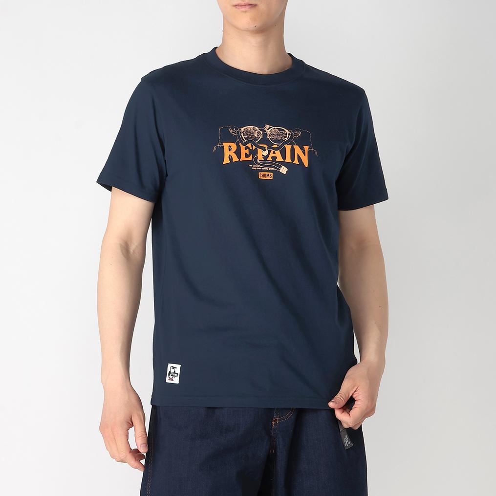 モデル：179㎝ / 着用サイズ：M CHUMS CHUMS Retain T-Shirt画像1