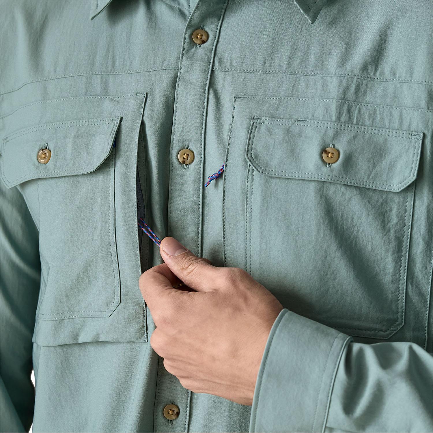 パタゴニア03年製 ライトグリーン フィッシングガイド長袖シャツM（JPN L） patagonia PATAGONIA M's L/S Self Guided Sun Shirt｜OSHMAN'S ONLINE