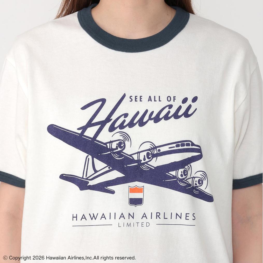  GOOD ROCK SPEED GOOD ROCK SPEED Hawaiian Airline Ringer T-Shirts画像4