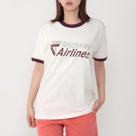 GOOD ROCK SPEED ミッドウェイエアラインロゴリンガーTシャツ