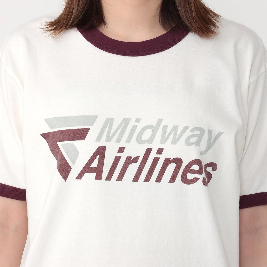  GOOD ROCK SPEED GOOD ROCK SPEED Midway Airline Logo Ringer T-Shirts画像4