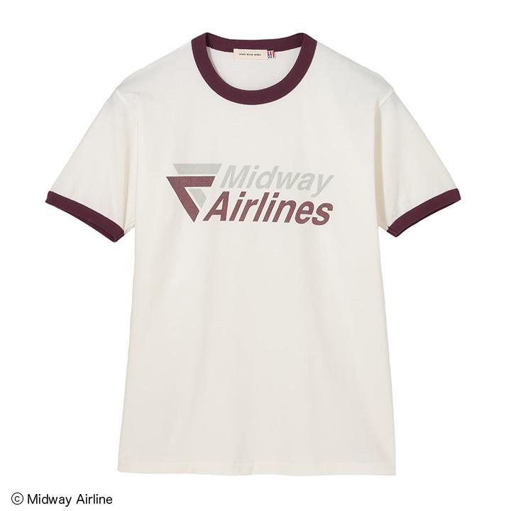 GOOD ROCK SPEED GOOD ROCK SPEED Midway Airline Logo Ringer T-Shirts画像6