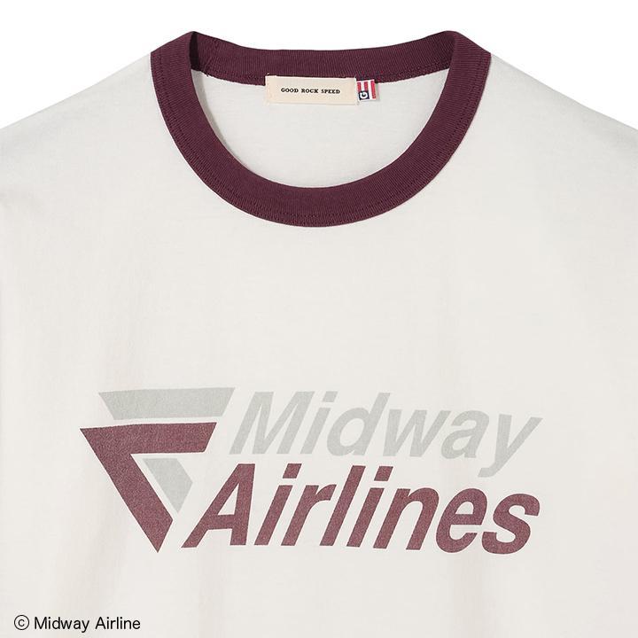  GOOD ROCK SPEED GOOD ROCK SPEED Midway Airline Logo Ringer T-Shirts画像7