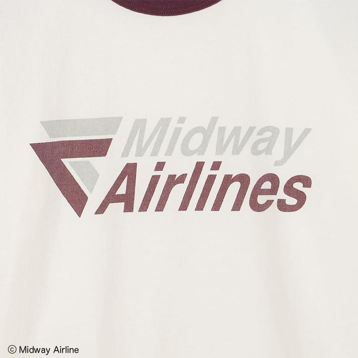  GOOD ROCK SPEED GOOD ROCK SPEED Midway Airline Logo Ringer T-Shirts画像8