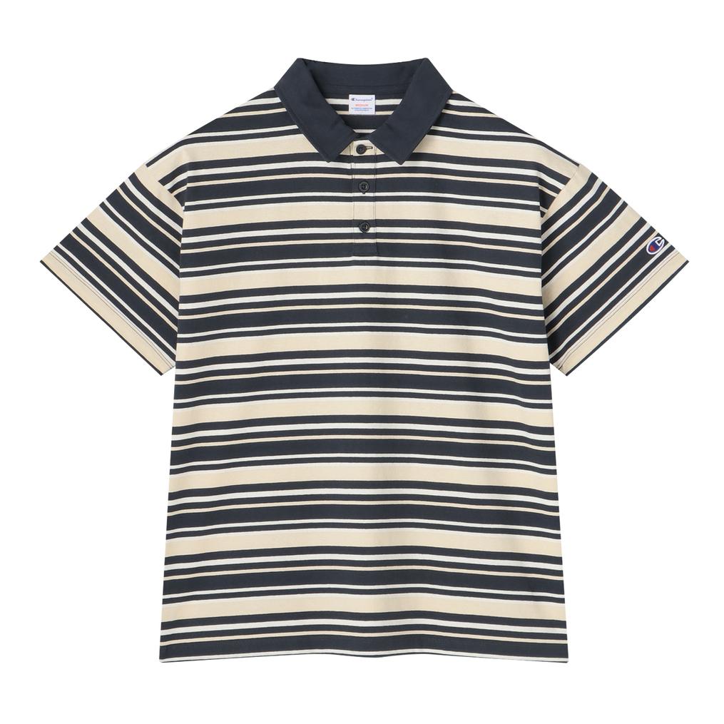  CHAMPION CHAMPION S/S Border Polo Shirt画像1