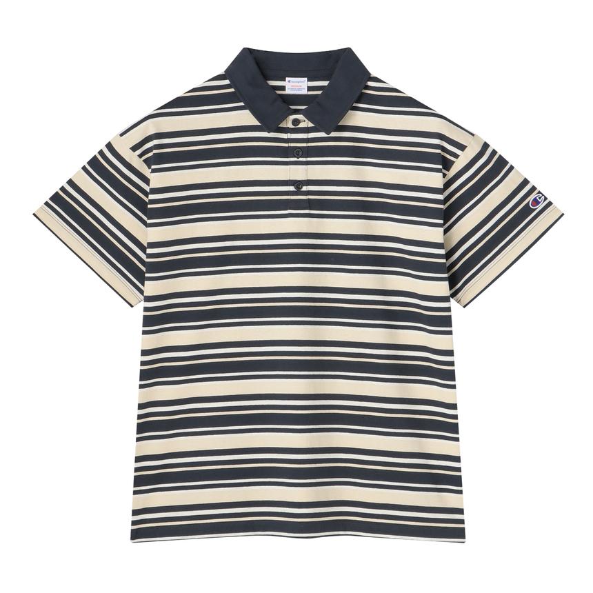 CHAMPION CHAMPION S/S Border Polo Shirt｜OSHMAN