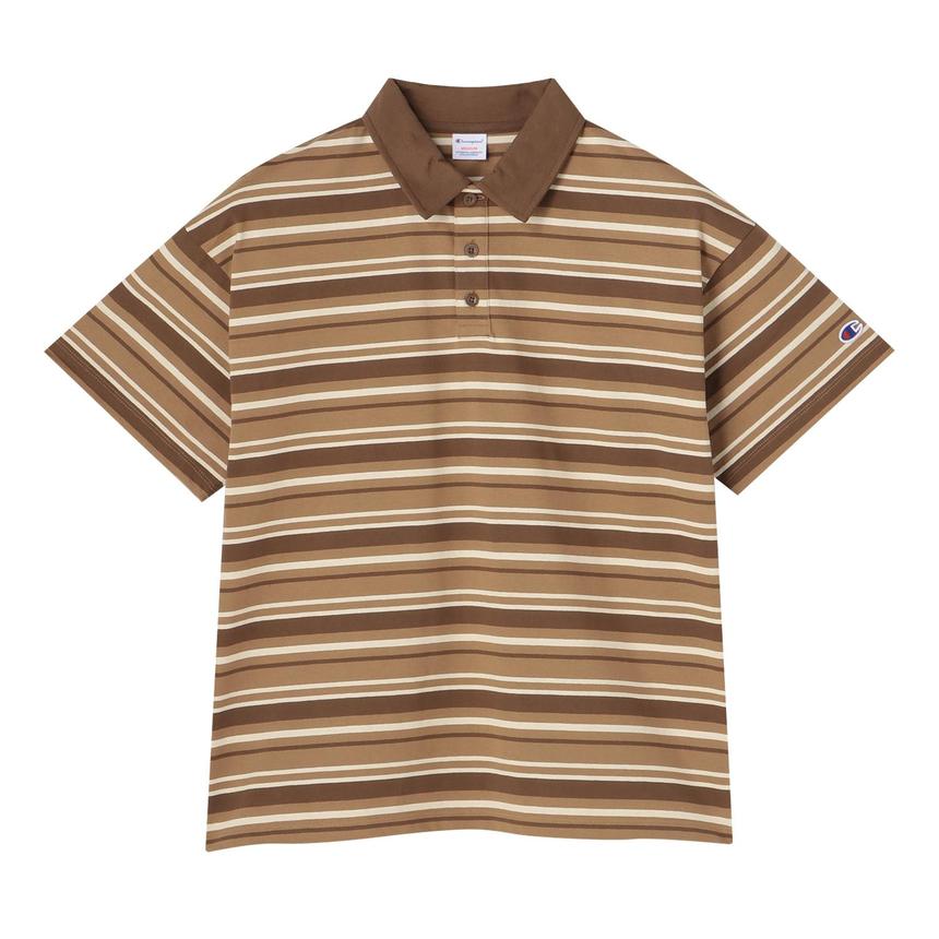 CHAMPION CHAMPION S/S Border Polo Shirt｜OSHMAN