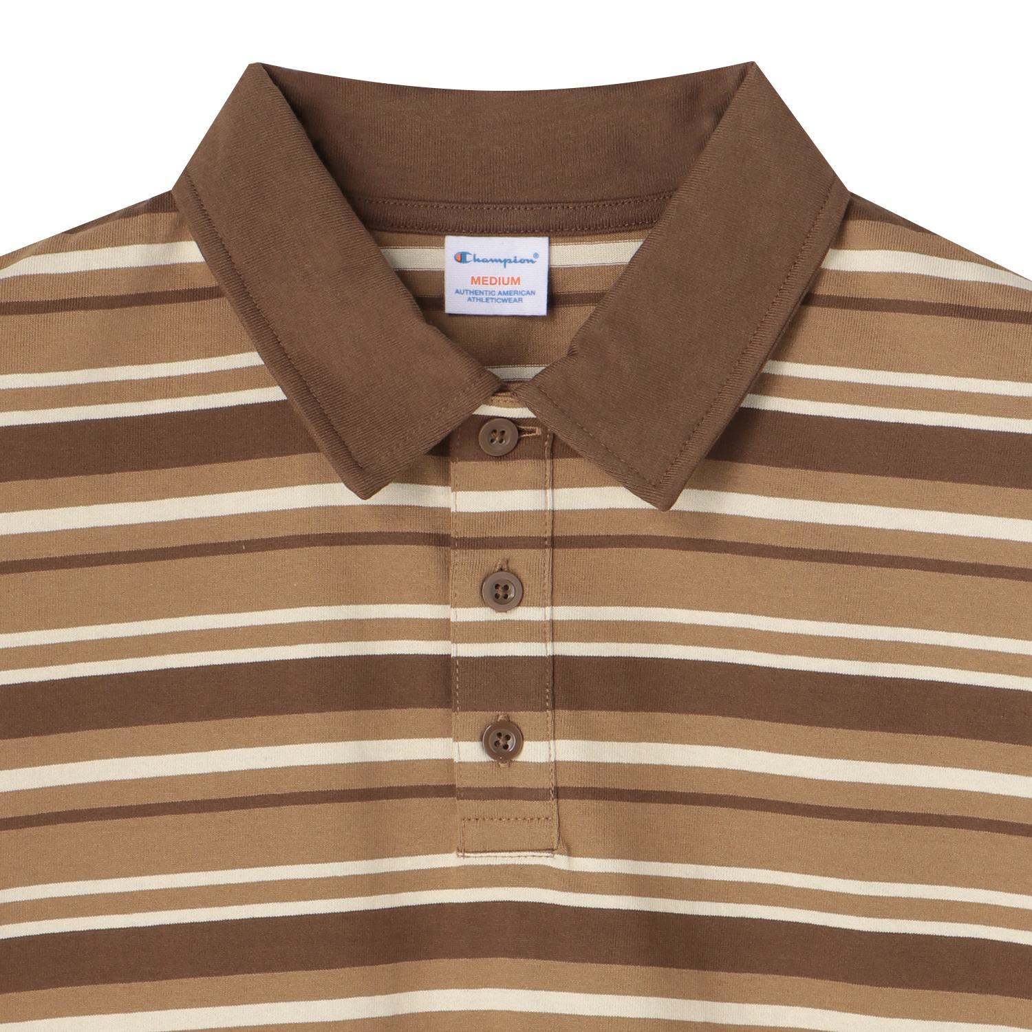 Supreme ポロシャツ ブラウン ボーダー Supreme（シュプリーム） 18AW Striped L/S Polo ストライプ ポロ 長袖