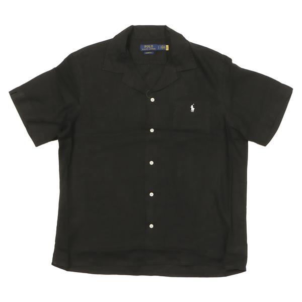 POLO RALPH LAUREN クラシックフィット リネン キャンプシャツ ブラック M