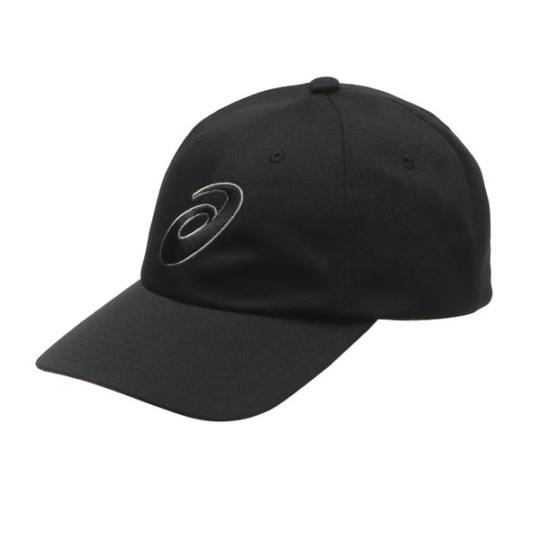 asics ロゴキャップ ブラック F
