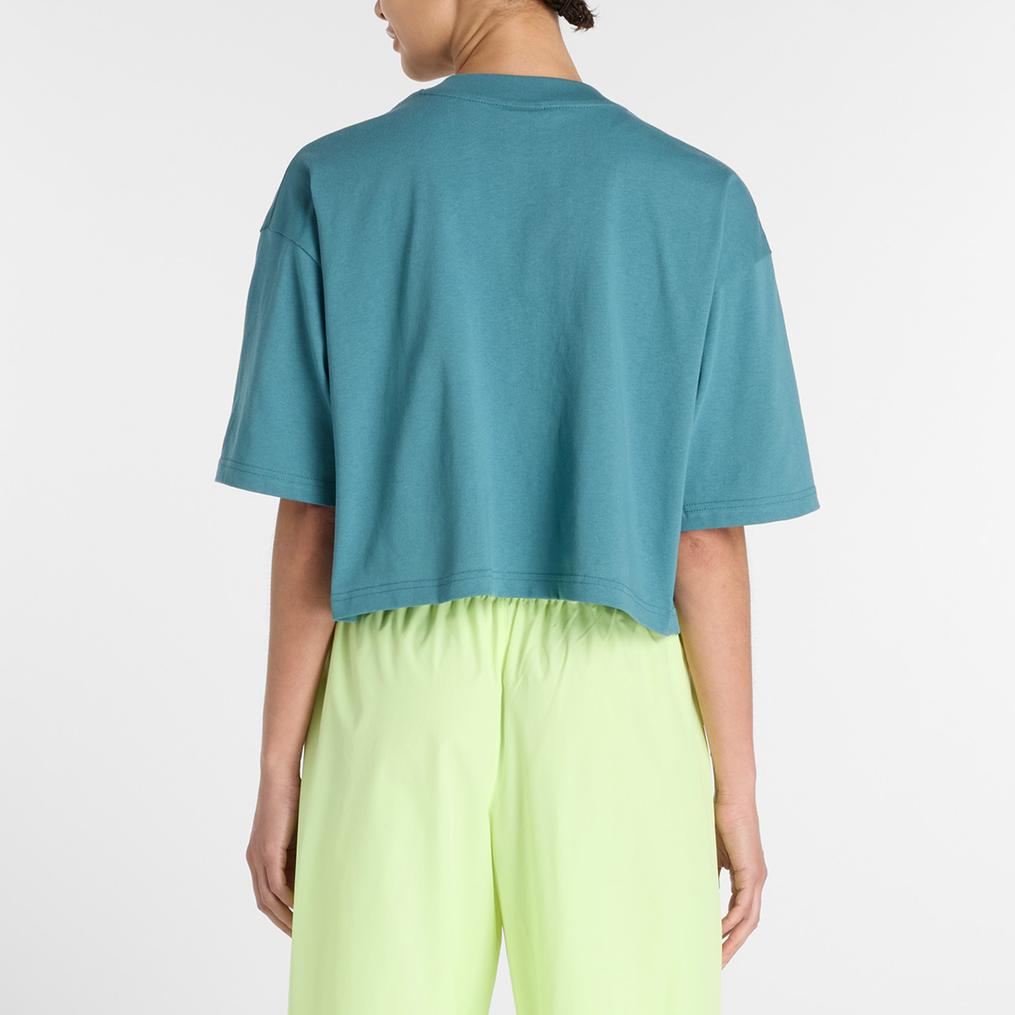  New Balance NEW BALANCE W Athletic Premium Chest Logo Cropped S/S T-Shirt画像2