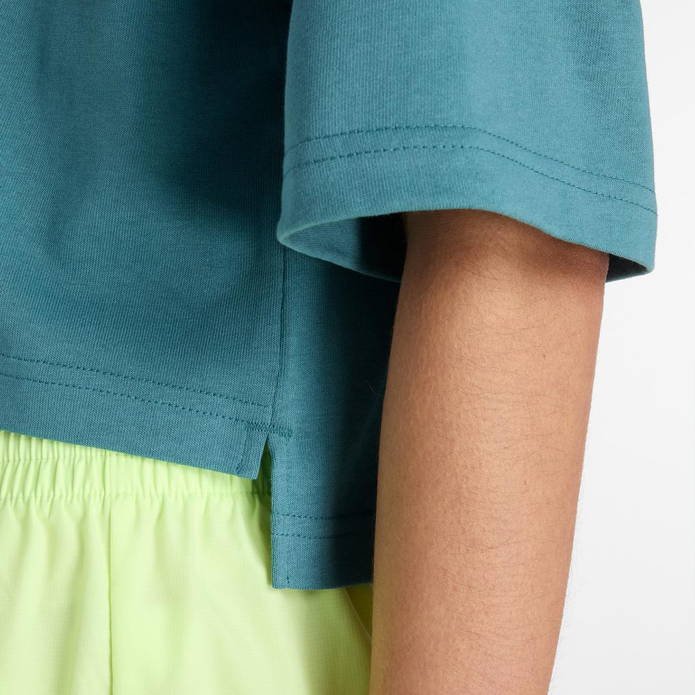  New Balance NEW BALANCE W Athletic Premium Chest Logo Cropped S/S T-Shirt画像6