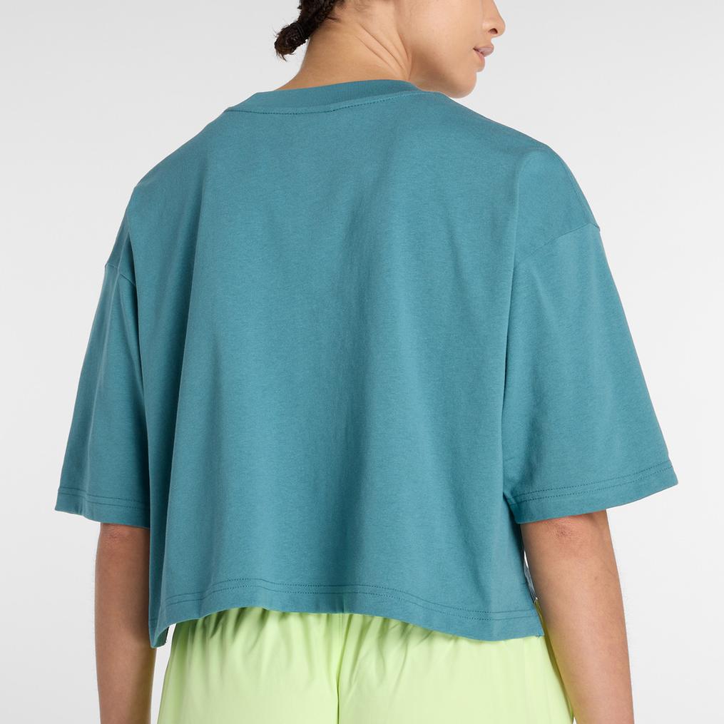  New Balance NEW BALANCE W Athletic Premium Chest Logo Cropped S/S T-Shirt画像5