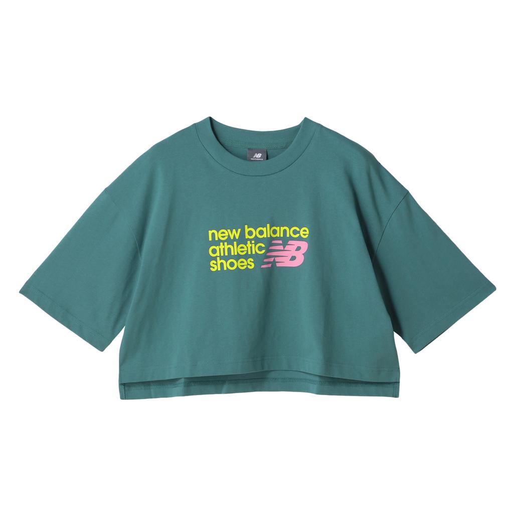  New Balance NEW BALANCE W Athletic Premium Chest Logo Cropped S/S T-Shirt画像7