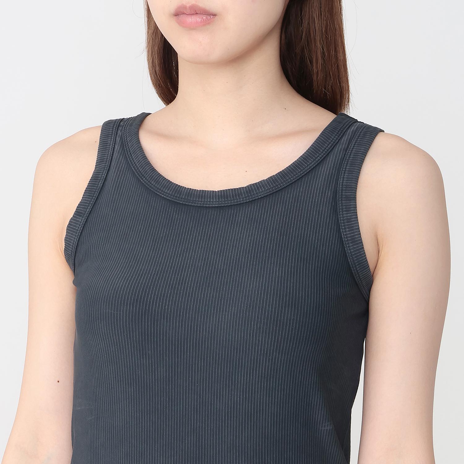 ウォーキング・ランニングウェア charbon REDA WOOL SPLASH DYE SLEEVELESS charbon / REDA WOOL SPLASH DYE SLEEVELESS T-SHIRTS GRY×BLK
