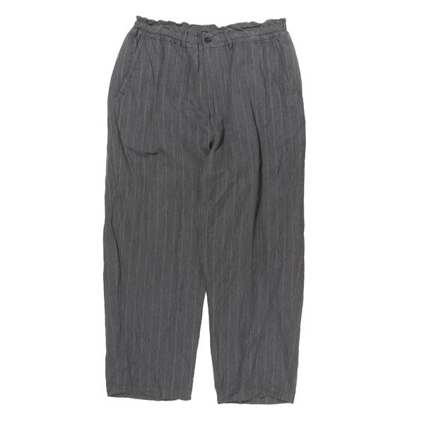 PORTER CLASSIC ピンストライプ リネン コットン クラシック パンツ グレー 2