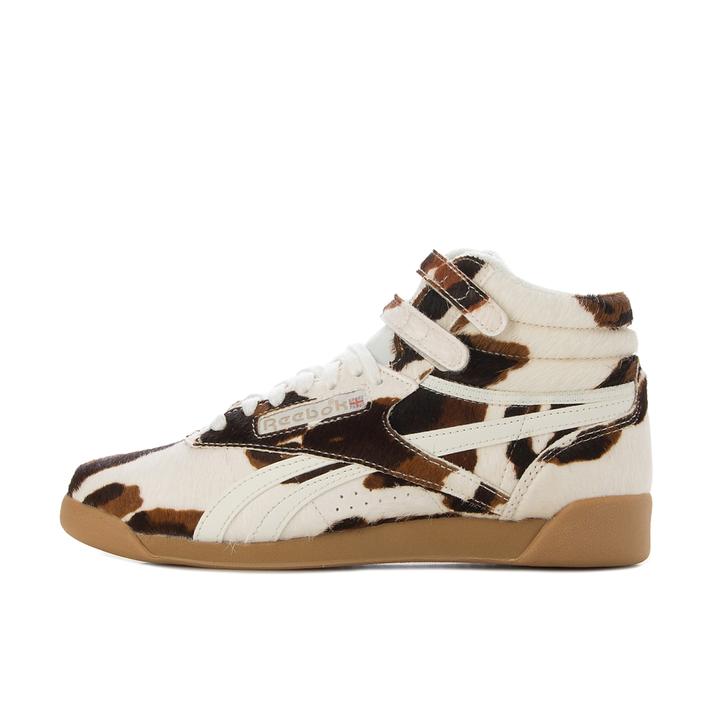 Reebok �t���[�X�^�C�� �n�C �J�E COW/CHALK/GUM