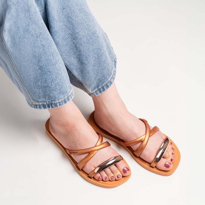 IPANEMA ���^�� �V�b�N �X���C�h BROWN/GOLD