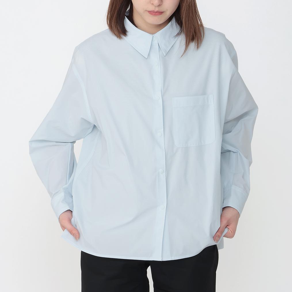 モデル：161㎝ / 着用サイズ：S SALVAGE PUBLIC SALVAGE PUBLIC W's UPF50+ L/S Shirts OSHMAN'S SMU画像1