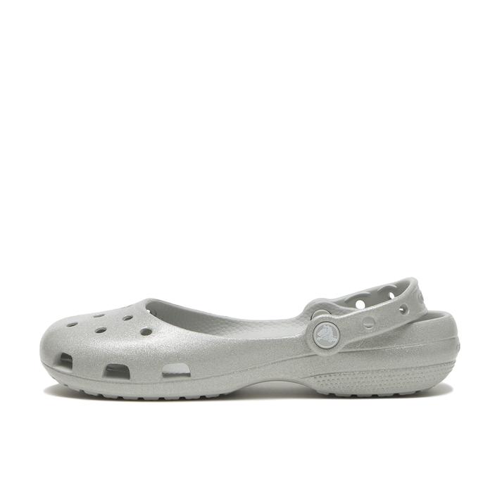crocs �N���V�b�N �V���C�� �O���b�^�[ �o���G SILVER GLITTER